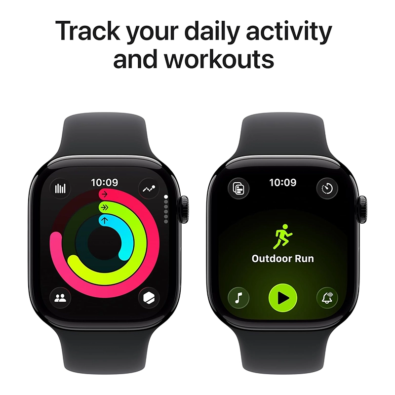 Apple Watch Series 11 GPS Aluminium 46 mm Aluminium noir de jais bracelet Sport noir – Apple 2